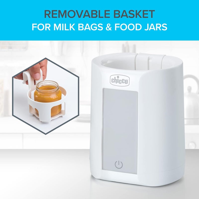 Chicco Digital Bottle Warmer & Sterilizer for Baby Bottles, Baby Food Jars, and Milk Bags | Eliminates 99.9% of Germs | 4 Heating Options | Digital Touchscreen| Automatic Shut-Off & Sound Alert - Image 5